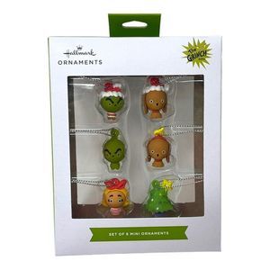 Hallmark Dr. Seuss How The Grinch Stole Christmas! Miniature Ornaments Set of 6